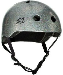 Safety Gear S1 Lifer Silver Glitter Gloss Helmet