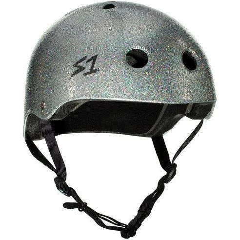 Safety Gear S1 Lifer Silver Glitter Gloss Helmet