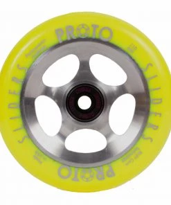 Wheels PROTO – StarBright Sliders 110mm (Neon Yellow On RAW)