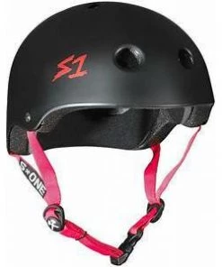 S1 Lifer Matte Black W/ Colored Straps Lifer Helmet Safety Gear
